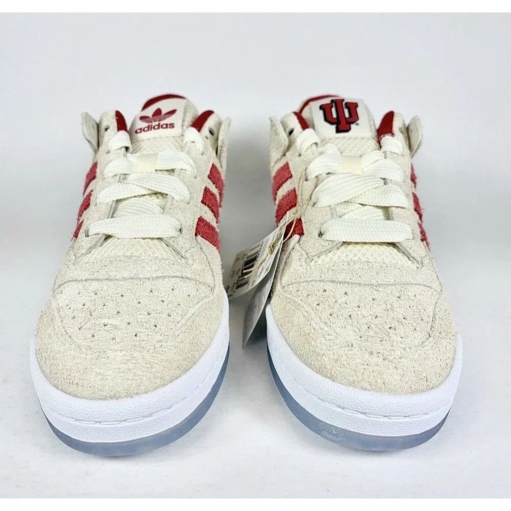 New Adidas Forum Low CL NCAA Indiana Hoosiers Sneakers HQ7482 US Mens Size 10.5